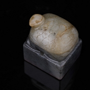 Sello de jade gris de Hetian