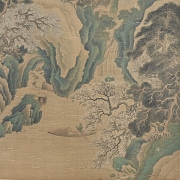 Chinese painting “Landscape with Mountains and Flowers,” signed Dong Bangda