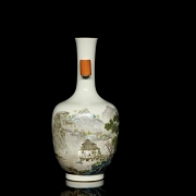 Enameled porcelain vase “Landscape”, with Qianlong mark - 1