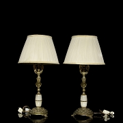 Pair of ‘Harpy’ table lamps, 20th century