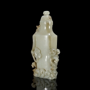 Botella de jade tallado 