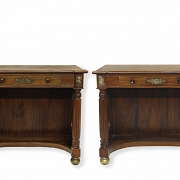 Pair of Empire-style consoles, 19th century