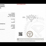 Diamante natural en talla brillante, 0.64 ct, certificado IGI
