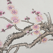 Chinese painting “Pair of ducks under a blossoming plum tree,” signed Yu Fei'an