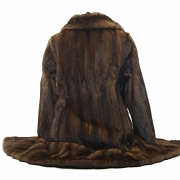 Long brown mink fur coat - 2