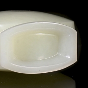 Jarrón de jade blanco de Hetian