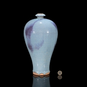 Jarrón meiping con esmalte junyao, estilo Yuan