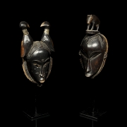 Dos máscaras de madera, pueblo Baulé, Costa de Marfil, s.XX