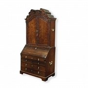 Wooden secretary desk, Chippendale style, 20th century