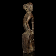 Escultura máscara de madera tallada, s.XX - 7