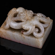 Sello de jade blanco