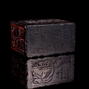Sello de piedra negra Shoushan 