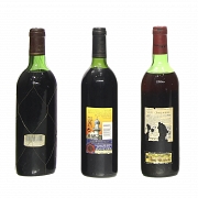 Three bottles of Spanish red wine