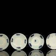 Juego de ocho platos de cerámica esmaltada, dinastía Ming - 1