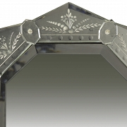 Espejo veneciano de cristal, s.XX