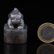 Sello de jade gris de Hetian