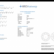Diamante natural en talla brillante, 1.50 ct, certificado HRD