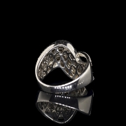 Anillo de oro blanco de 18 kt con diamantes