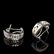 Pendientes de oro blanco 18K con diamantes
