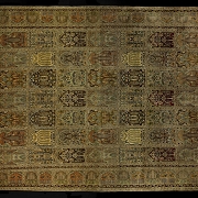 Alfombra kachemir seda pura, diseño Ghom, s.XX