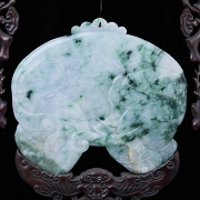 Panel de madera y jadeíta 