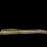 Ornamento de jade con plata y oro 