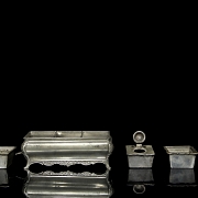 J. Hoofmans, Louis XIV style pewter writing desk, 19th century - 6