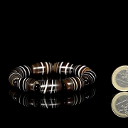 Pulsera de nueve cuentas Dzi, dinastía Liao