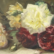 Dominique Rozier (1840-1901) “Still Life with Flowers”