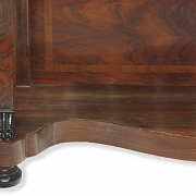 Empire console table with floral marquetry, 20th century