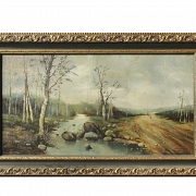 José Morales Alarcón (1901-?) “Road Along the River”