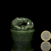 Sello de jade espinaca