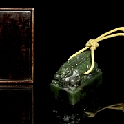 Sello de jade espinaca