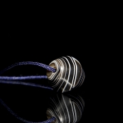 Ancient carved black agate bead - 4