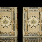 Two volumes of ‘The Ingenious Gentleman Don Quixote of La Mancha’, circa 1880