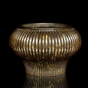 Incensario de bronce dorado, dinastía Ming