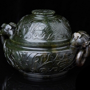 Incensario de jade espinaca 