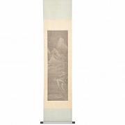 Chinese painting ‘Snowy Mountains’, signed Wen Boren