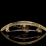 Broche eduardino de oro y perlas 