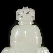 Jarrón de jade blanco de Hetian