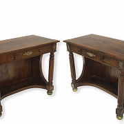 Pair of Empire-style consoles, 19th century