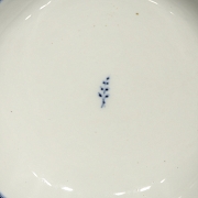 Pair of glazed ceramic plates, Meissen brand, 19th century