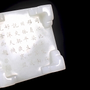 Recipiente para pinceles de jade blanco de Hetian