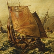 F. Claiton (19th century) ‘Seascape in Storm’