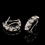 Pendientes en oro blanco de 18k y diamantes