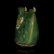 Jarra de cerámica esmaltada, Mongolia, dinastía Liao