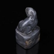 Sello de jade gris de Hetian