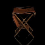 Silla de caza en piel de cocodrilo Famars