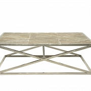 Coffee table in oak and steel legs - 8