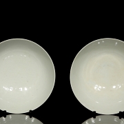 Pareja de cuencos de porcelana 